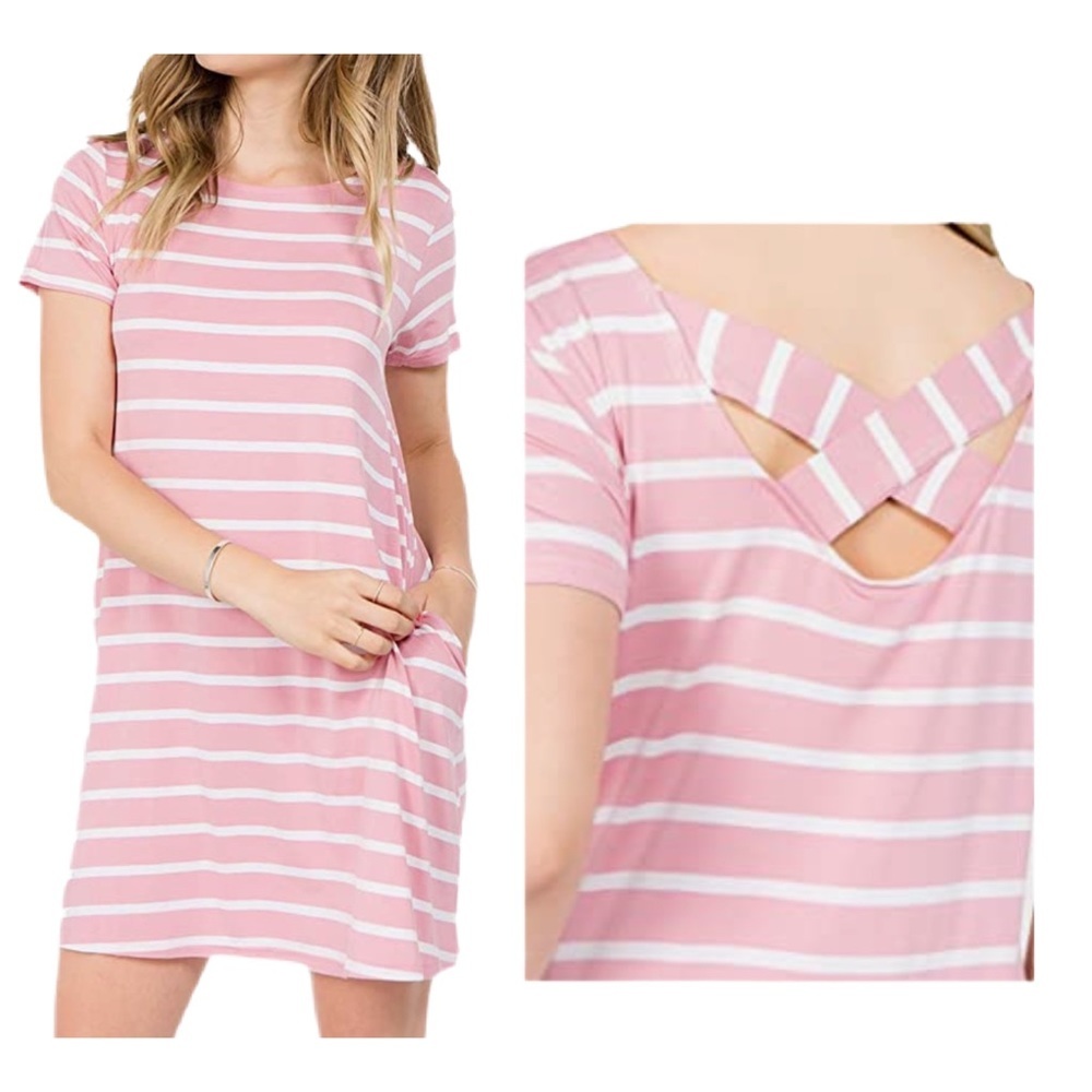 Super Comfortable Midi T-Shirt Dress with Pockets. NWT!